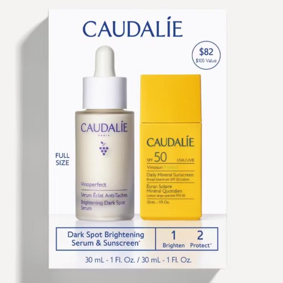 Caudlie Dark Spot Brightening Serum & Sunscreen SPF 50 Set, 1fl oz *New in Box - Picture 1 of 9